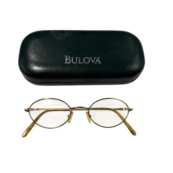 Bulova platinum majora 48 19 140 yellow gold made in Italy prescription frame - Picture 3 of 11